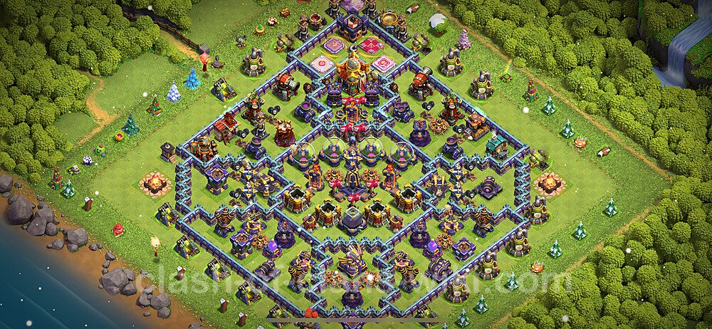 Gute Base für Farm RH16 + Link 2024 - COC Rathaus 16, #1507