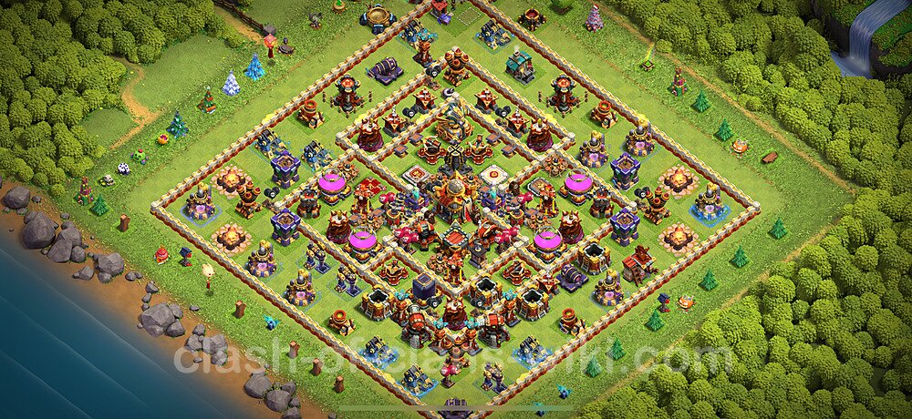 Base plan TH16 (design / layout) with Link, Anti 3 Stars for Farming 2025, #1513