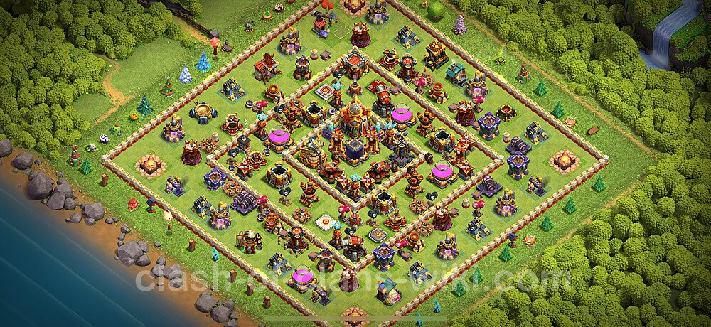 Base plan TH16 (design / layout) with Link, Anti Air / Electro Dragon for Farming 2025, #1514