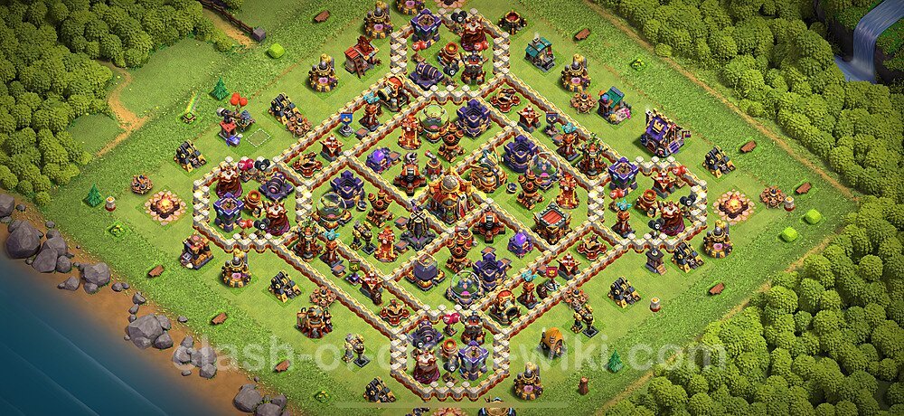 Base plan TH16 (design / layout) with Link, Anti Air / Electro Dragon for Farming 2025, #2655
