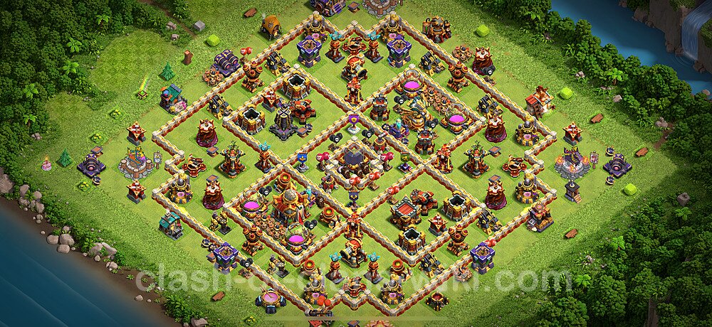 Gute Base für Farm RH16 + Link 2025 - COC Rathaus 16, #2845