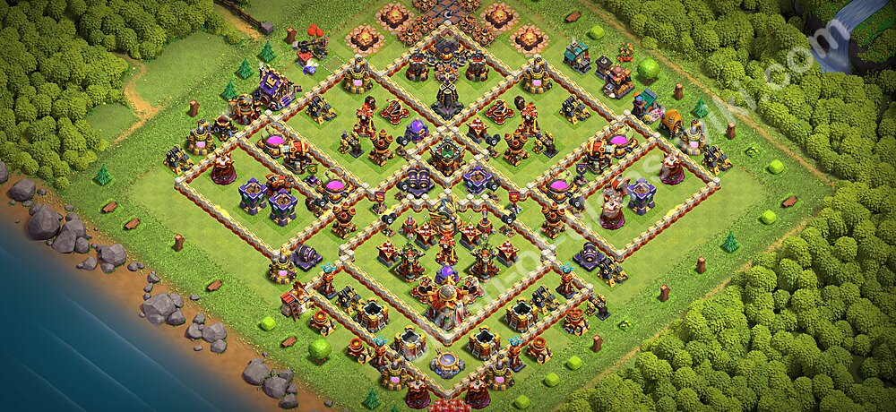 Base plan TH16 (design / layout) with Link, Anti 3 Stars, Anti Air / Electro Dragon for Farming 2026, #3516