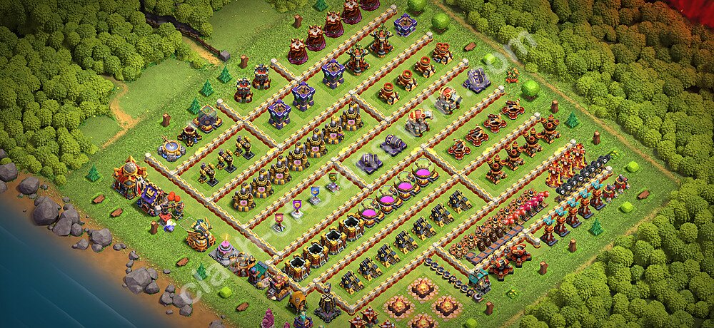 Base Troll TH16 dengan Link, Salin Tata Letak Seni Lucu Balai Kota 16 2026, #1502