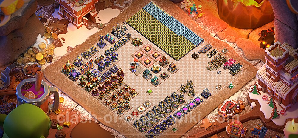 TH16 Troll Base Plan with Link, Copy Town Hall 16 Funny Art Layout 2024, #1521