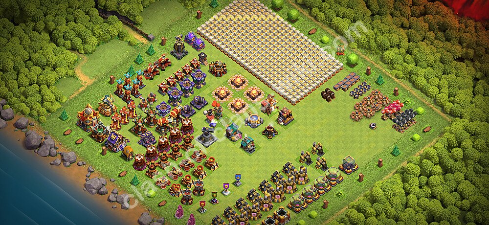 Base Troll TH16 dengan Link, Salin Tata Letak Seni Lucu Balai Kota 16 2026, #1521