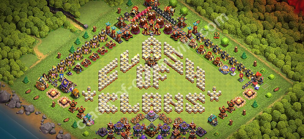 Base Troll TH16 dengan Link, Salin Tata Letak Seni Lucu Balai Kota 16 2026, #1580