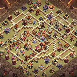 Base War TH16 dengan Link, Anti Udara / Naga Elektro, Salin Desain Liga Perang Klan (CWL) Balai Kota 16 2026, #1498