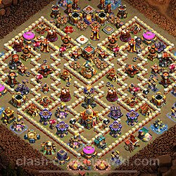 TH16 Anti 3 Stars War Base Plan with Link, Copy Town Hall 16 CWL Design, #1570