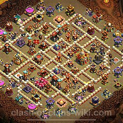 TH16 Anti 2 Stars War Base Plan with Link, Copy Town Hall 16 CWL Design, #1579