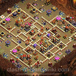 TH16 Anti 3 Stars War Base Plan with Link, Copy Town Hall 16 CWL Design, #1597