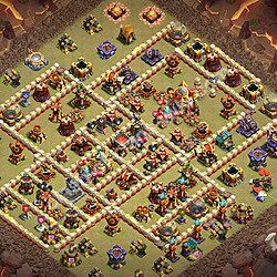 Base War TH16 dengan Link, Anti Segalanya, Salin Desain Liga Perang Klan (CWL) Balai Kota 16 2026, #1611