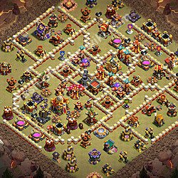 Base War Anti Bintang 3 TH16 dengan Link, Anti Segalanya, Salin Desain Liga Perang Klan (CWL) Balai Kota 16 2026, #1624