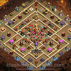 Die Anti 3 Sterne Clan War Base RH16 + Link - COC Rathaus Level 16 Kriegsbase (CK / CW), #1733