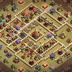 Base War TH16 dengan Link, Salin Desain Liga Perang Klan (CWL) Balai Kota 16 2026, #2058