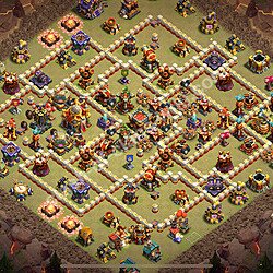 TH16 Anti 2 Stars War Base Plan with Link, Anti Air / Electro Dragon, Copy Town Hall 16 CWL Design 2026, #2202