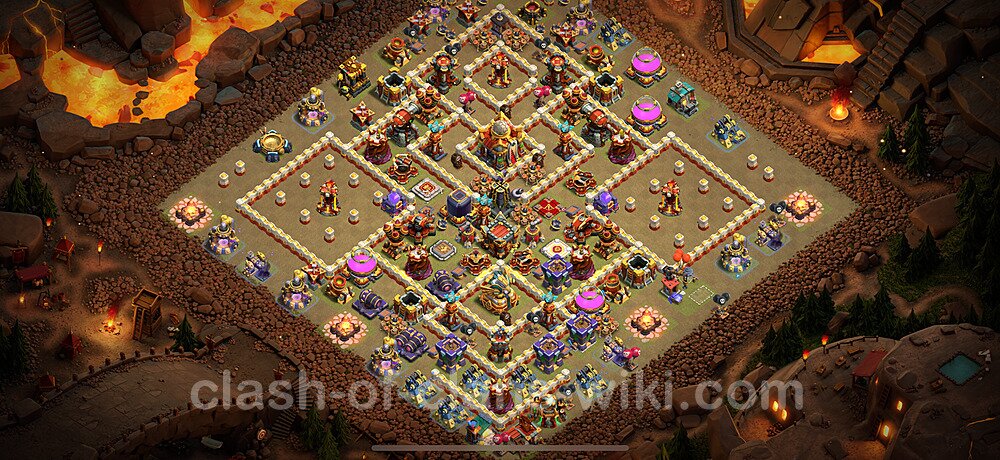 TH16 War Base Plan with Link, Anti Air / Electro Dragon, Copy Town Hall 16 CWL Design 2024, #1497