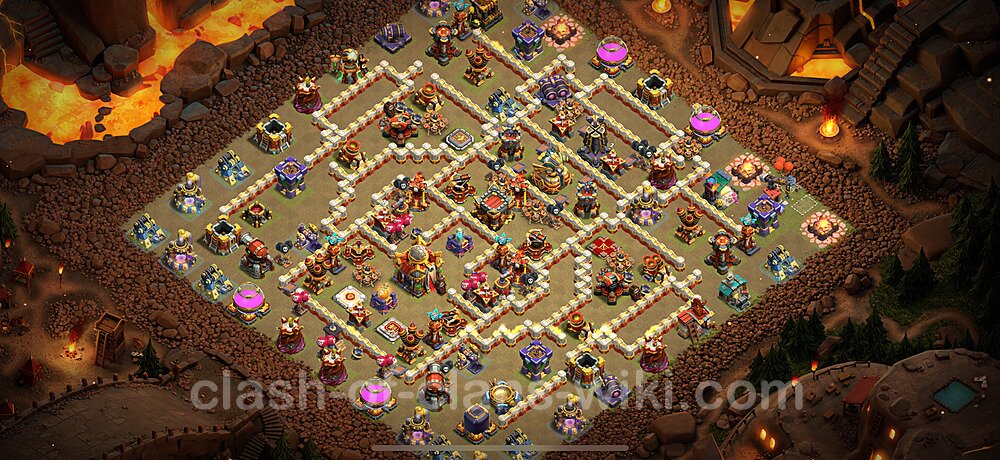 TH16 War Base Plan with Link, Anti Air / Electro Dragon, Copy Town Hall 16 CWL Design 2024, #1498