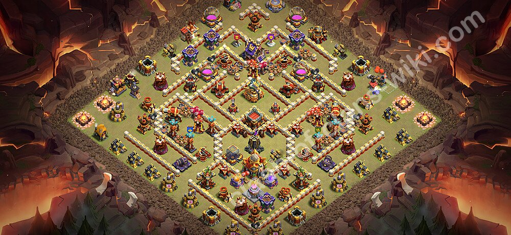 Base War TH16 dengan Link, Anti Segalanya, Salin Desain Liga Perang Klan (CWL) Balai Kota 16 2026, #1562