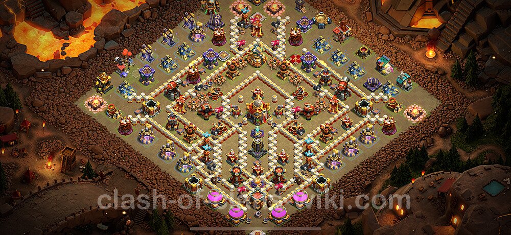 TH16 Anti 3 Stars War Base Plan with Link, Anti Everything, Copy Town Hall 16 CWL Design 2025, #1571