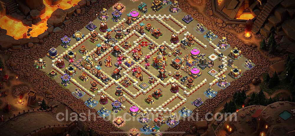 TH16 War Base Plan with Link, Copy Town Hall 16 CWL Design 2024, #1572