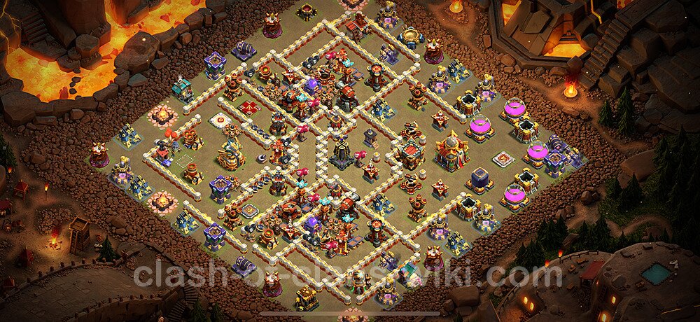 TH16 War Base Plan with Link, Copy Town Hall 16 CWL Design 2025, #1574