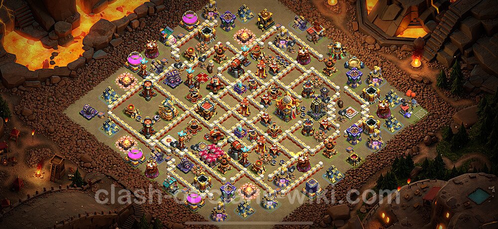 TH16 Anti 2 Stars War Base Plan with Link, Copy Town Hall 16 CWL Design, #1579