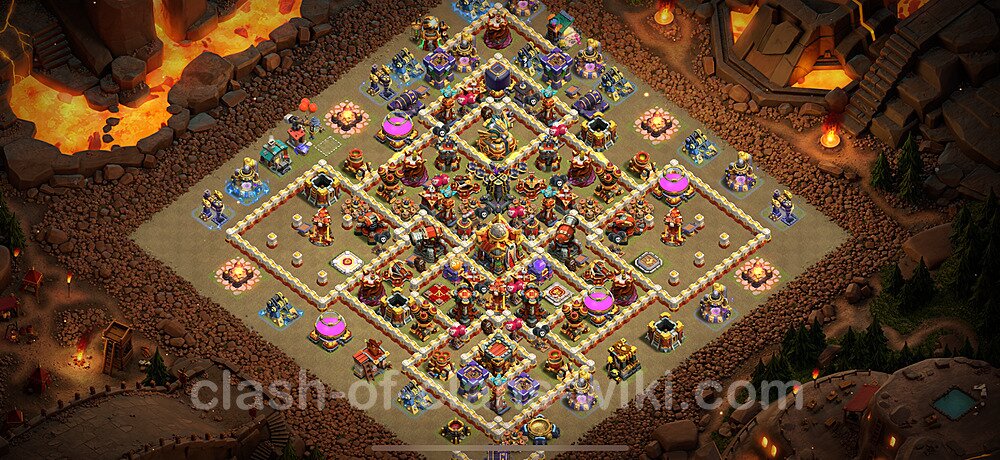 TH16 Anti 2 Stars War Base Plan with Link, Anti Air / Electro Dragon, Copy Town Hall 16 CWL Design 2024, #1585