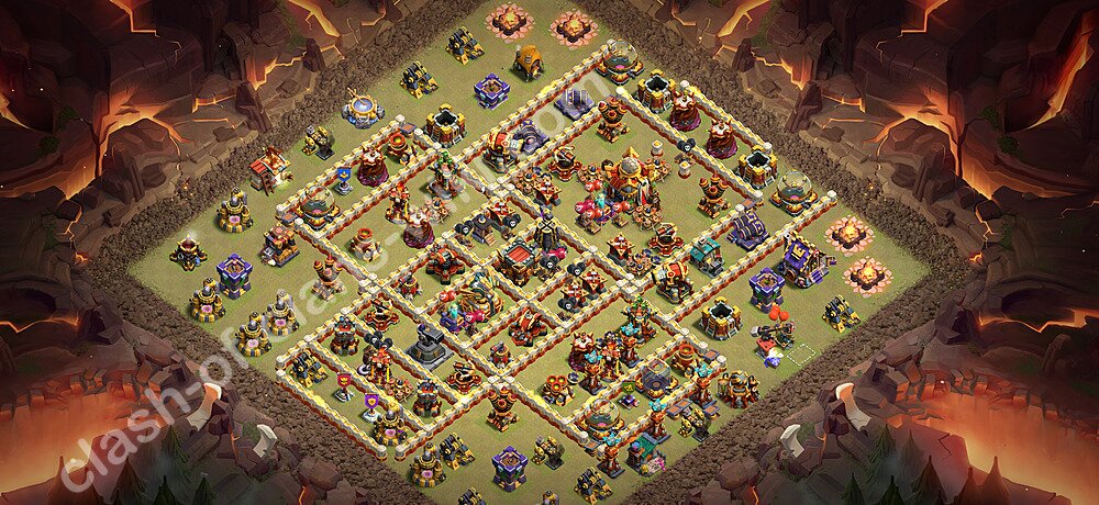 Base War TH16 dengan Link, Anti Segalanya, Salin Desain Liga Perang Klan (CWL) Balai Kota 16 2026, #1611