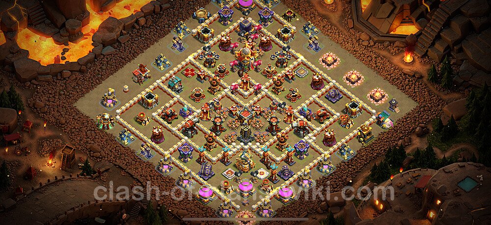 TH16 War Base Plan with Link, Anti Air / Electro Dragon, Copy Town Hall 16 CWL Design 2025, #1613