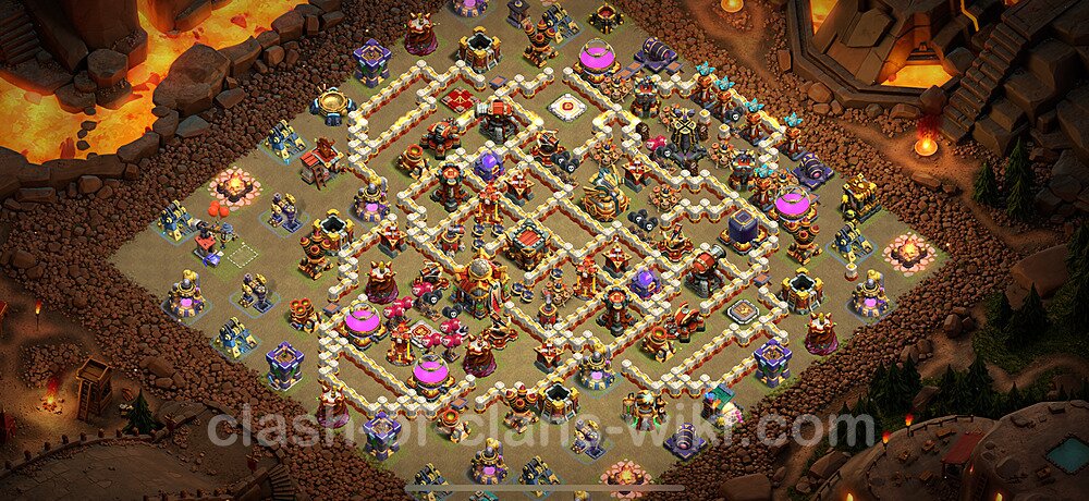 TH16 War Base Plan with Link, Copy Town Hall 16 CWL Design 2025, #1614