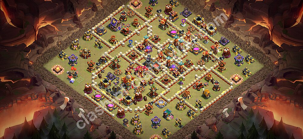 Base War Anti Bintang 3 TH16 dengan Link, Anti Segalanya, Salin Desain Liga Perang Klan (CWL) Balai Kota 16 2026, #1624