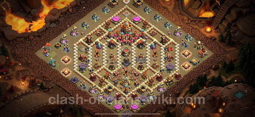 TH16 Anti 3 Stars War Base Plan with Link, Copy Town Hall 16 CWL Design, #1814