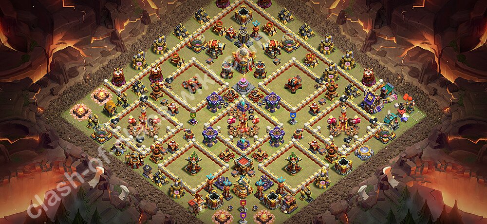 Base War TH16 dengan Link, Anti Segalanya, Salin Desain Liga Perang Klan (CWL) Balai Kota 16 2026, #1816