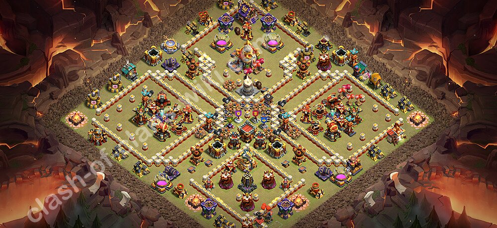 Base War Anti Bintang 2 TH16 dengan Link, Anti Segalanya, Salin Desain Liga Perang Klan (CWL) Balai Kota 16 2026, #1821