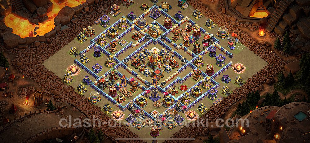 TH16 Anti 2 Stars War Base Plan with Link, Anti Air / Electro Dragon, Copy Town Hall 16 CWL Design 2024, #1872