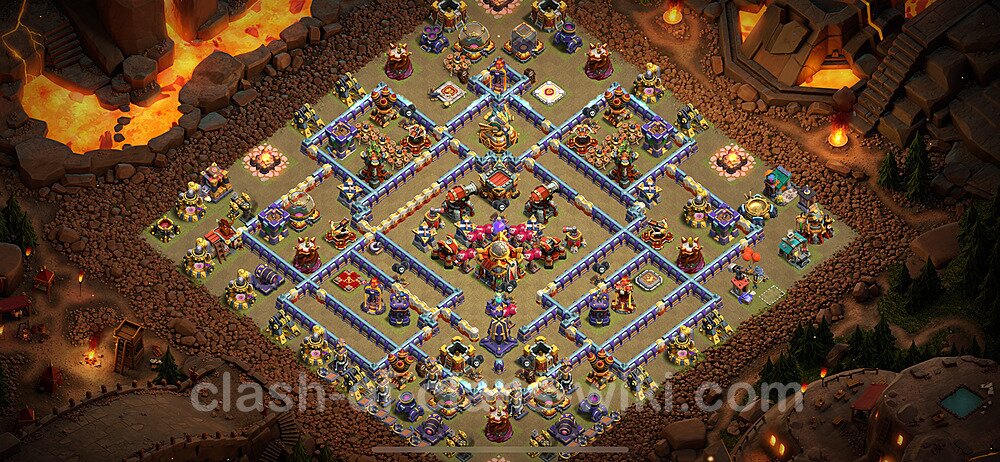 TH16 Anti 2 Stars War Base Plan with Link, Legend League, Copy Town Hall 16 CWL Design 2024, #1873