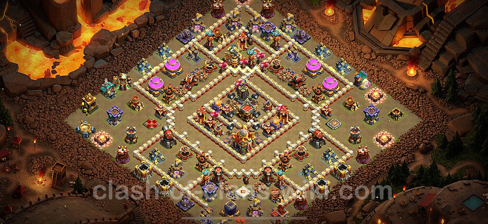 TH16 Anti 3 Stars War Base Plan with Link, Anti Air / Electro Dragon, Copy Town Hall 16 CWL Design 2024, #2194