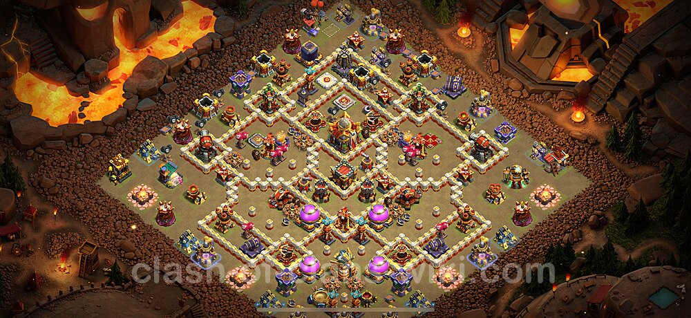 TH16 War Base Plan with Link, Anti Everything, Copy Town Hall 16 CWL Design 2024, #2200