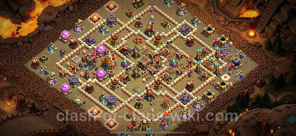 TH16 Anti 2 Stars War Base Plan with Link, Anti Air / Electro Dragon, Copy Town Hall 16 CWL Design 2024, #2202