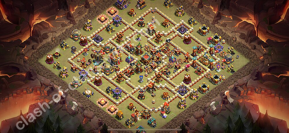 TH16 Anti 2 Stars War Base Plan with Link, Anti Air / Electro Dragon, Copy Town Hall 16 CWL Design 2026, #2202