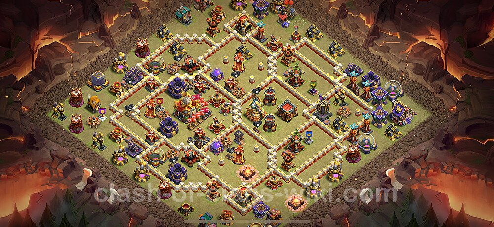 TH16 War Base Plan with Link, Anti Everything, Copy Town Hall 16 CWL Design 2025, #2657