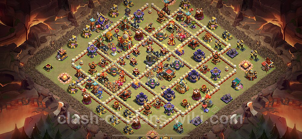 TH16 War Base Plan with Link, Anti 3 Stars, Copy Town Hall 16 CWL Design 2025, #2658