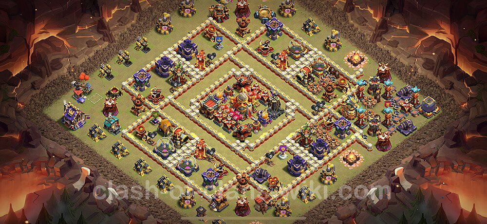 TH16 War Base Plan with Link, Copy Town Hall 16 CWL Design 2025, #2660
