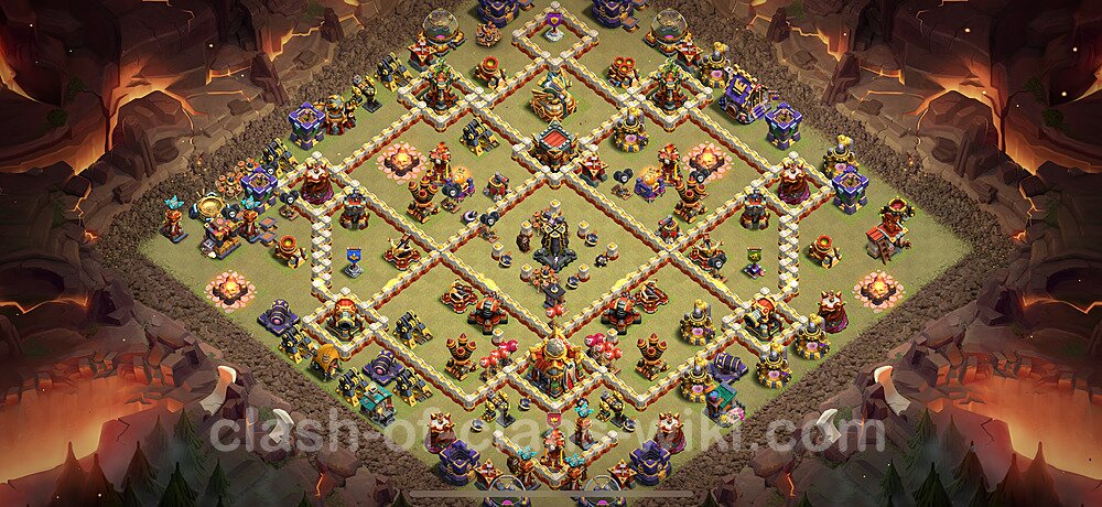 TH16 Anti 3 Stars War Base Plan with Link, Anti Everything, Copy Town Hall 16 CWL Design 2025, #2662