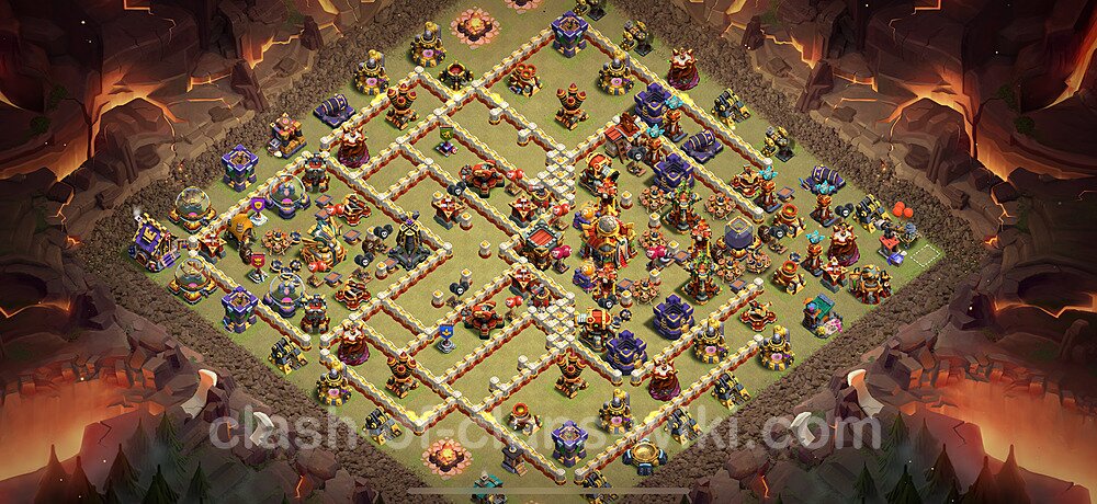 TH16 War Base Plan with Link, Anti Everything, Copy Town Hall 16 CWL Design 2025, #2664