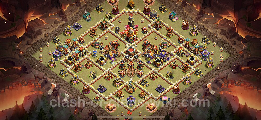 TH16 Anti 3 Stars War Base Plan with Link, Anti Everything, Copy Town Hall 16 CWL Design 2025, #2787