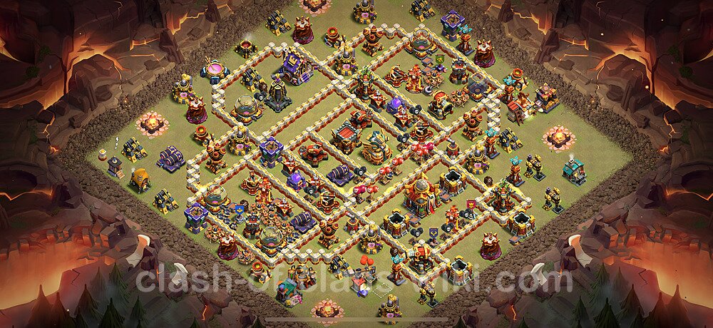 TH16 War Base Plan with Link, Anti Everything, Copy Town Hall 16 CWL Design 2025, #2789