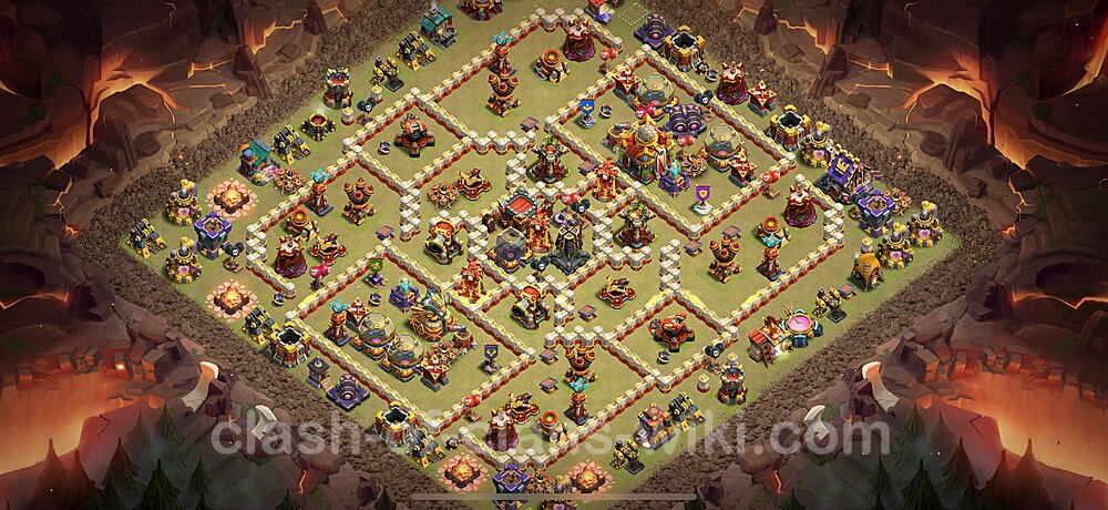 TH16 War Base Plan with Link, Copy Town Hall 16 CWL Design 2025, #2889