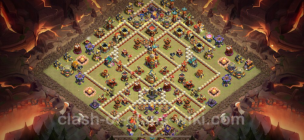 TH16 Anti 3 Stars War Base Plan with Link, Copy Town Hall 16 CWL Design, #2892