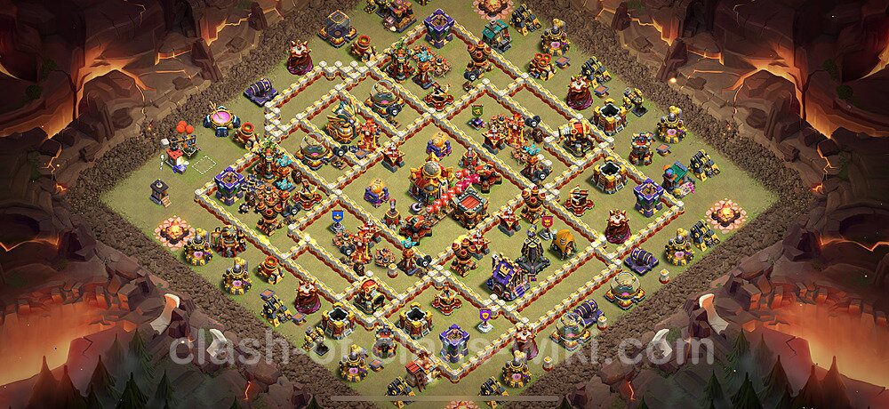 TH16 Anti 2 Stars War Base Plan with Link, Anti Everything, Copy Town Hall 16 CWL Design, #2908